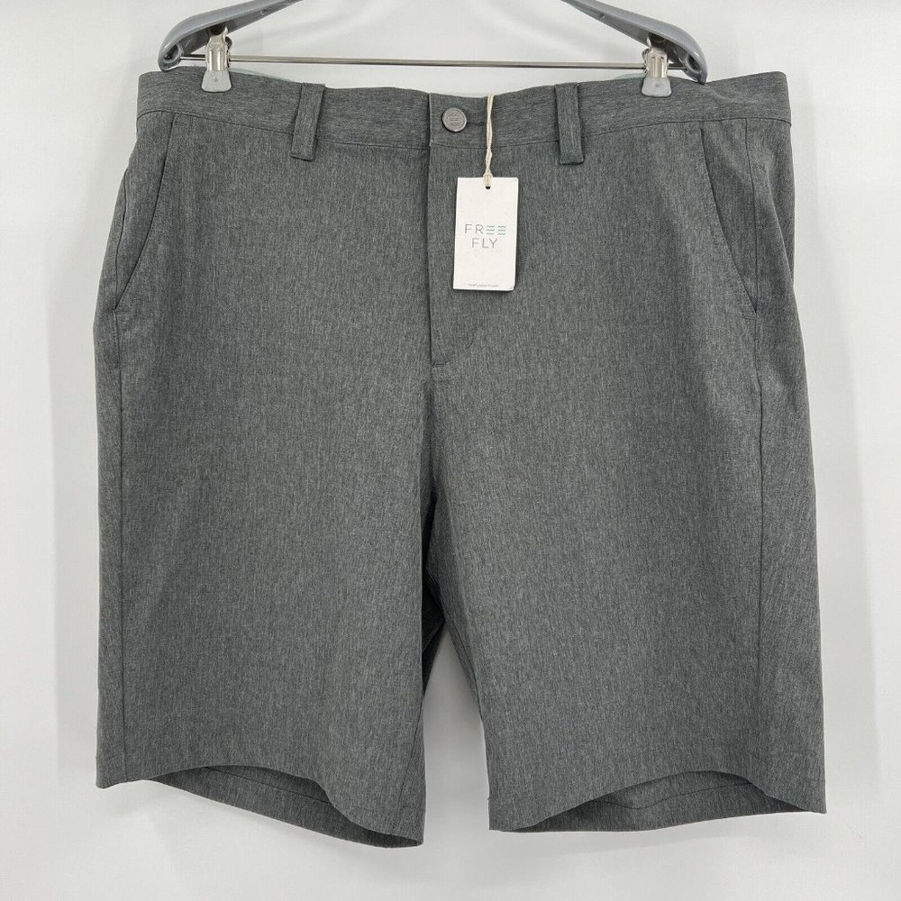 Free Fly Apparel Hybrid Shorts II size 38 Men's Graphite Gray 9" Inseam